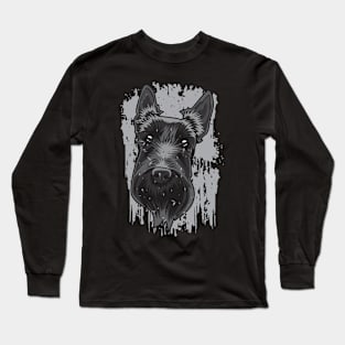 Scottish Terrier Splatter Long Sleeve T-Shirt